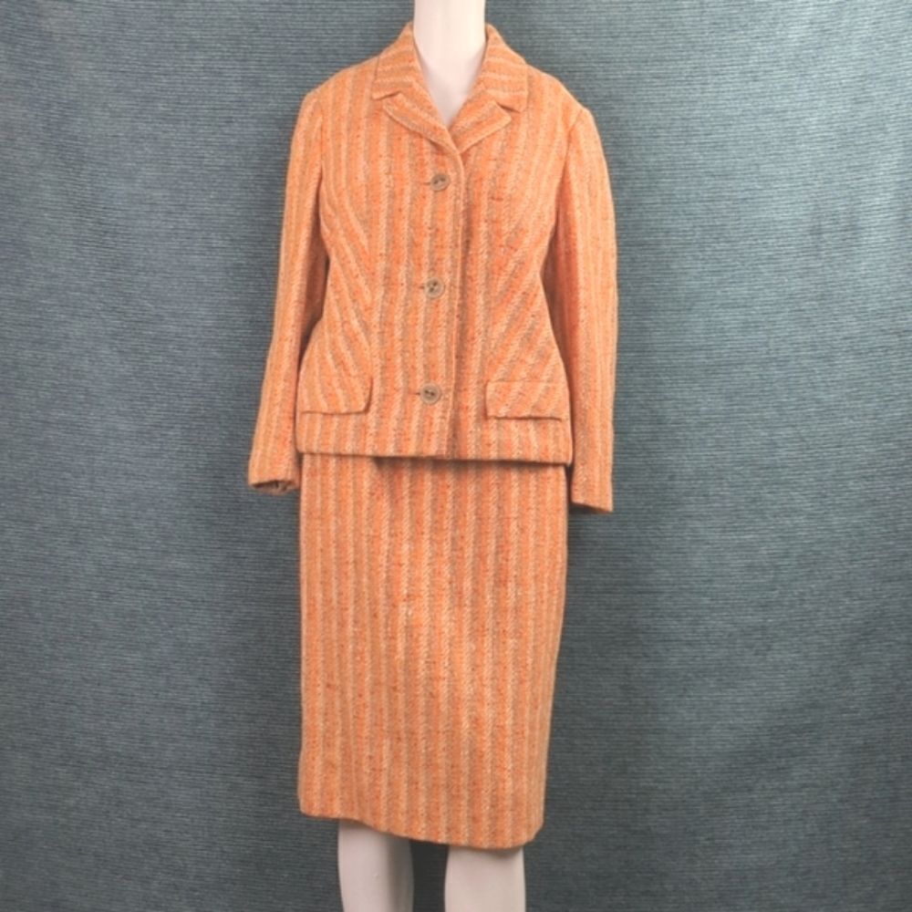 Vintage Henry White Of Dublin Wool Suit, 1960's Skirt & Jacket